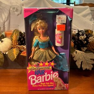 RARE Hollywood Hair Barbie, Skipper Doll, Vintage 1992 Mattel #2309